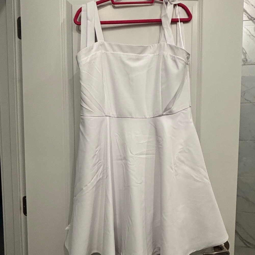 White Dress with Shorts